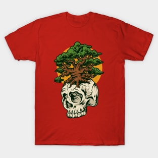 Rout Skull Illustration T-Shirt